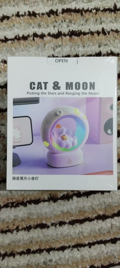 Moon LED Night Lamp with 3 Brightness Modes & Touch Control