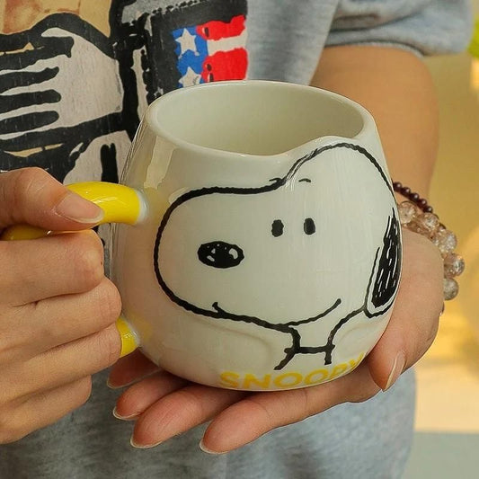 Anime Cartoon Snoopy Ceramic Mug Kawaii Home Milk Cup Couple Coffee Cup 500 ml Pack of 1